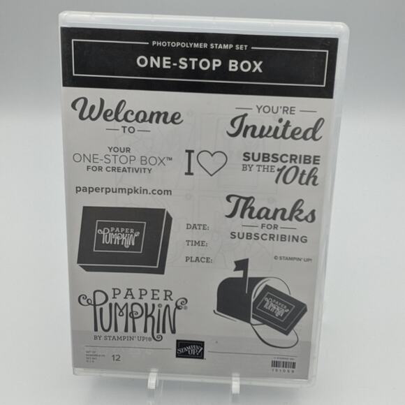 Stampin Up Stamp Set ONE-STOP BOX 151059 Stamping Cardmaking Crafting Papercraft - Picture 1 of 2